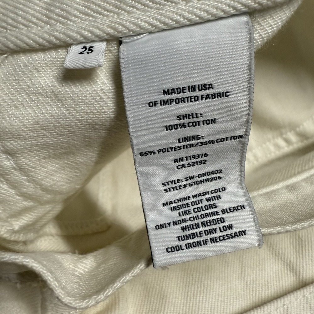 Helmut Lang Inside Out Oversized Boyfriend Jeans Womens‎ 25 Ivory Cream $345 NEW - Picture 10 of 12